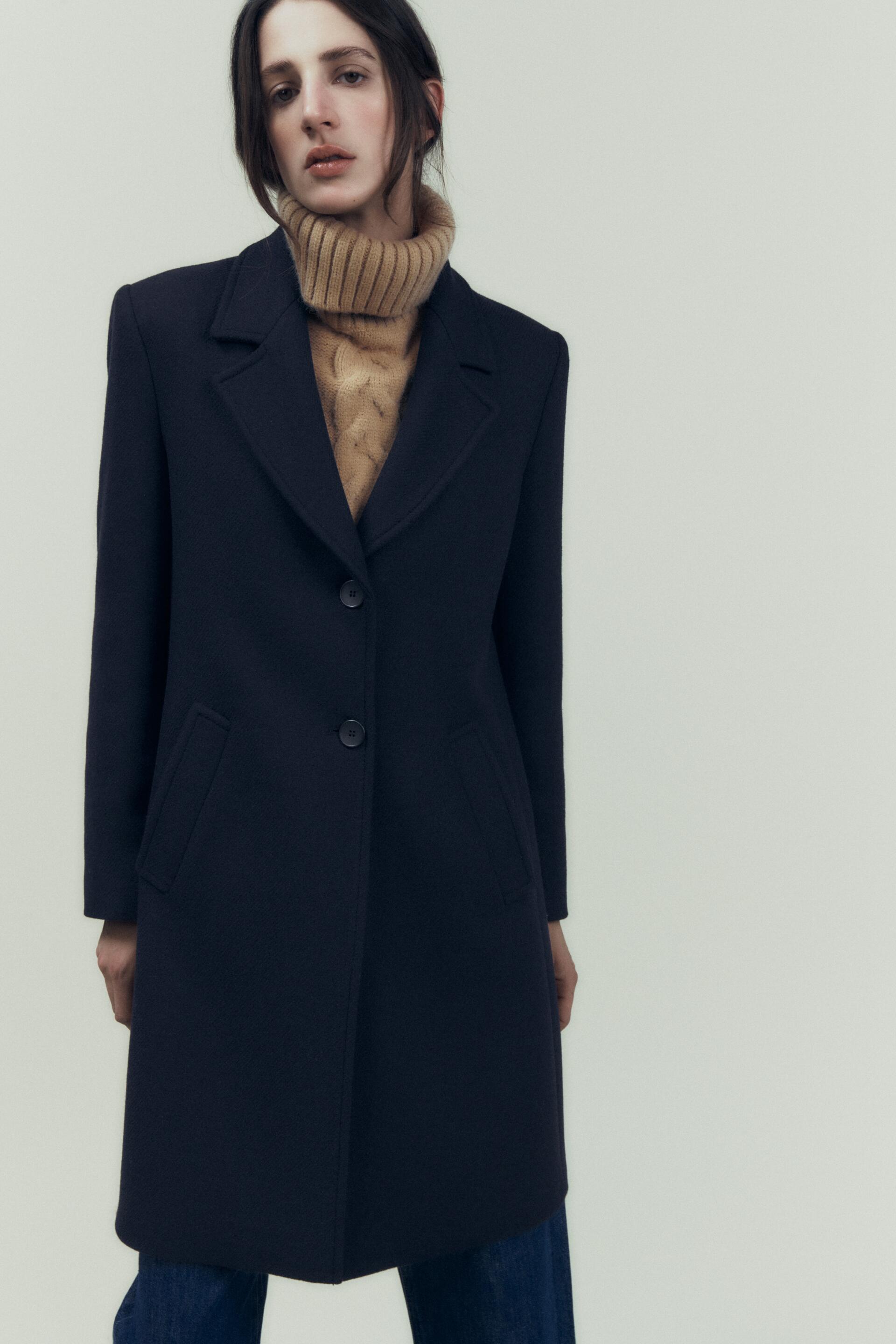 

Пальто женское ZARA 02055298 синее XS (доставка из-за рубежа), Синий, 02055298