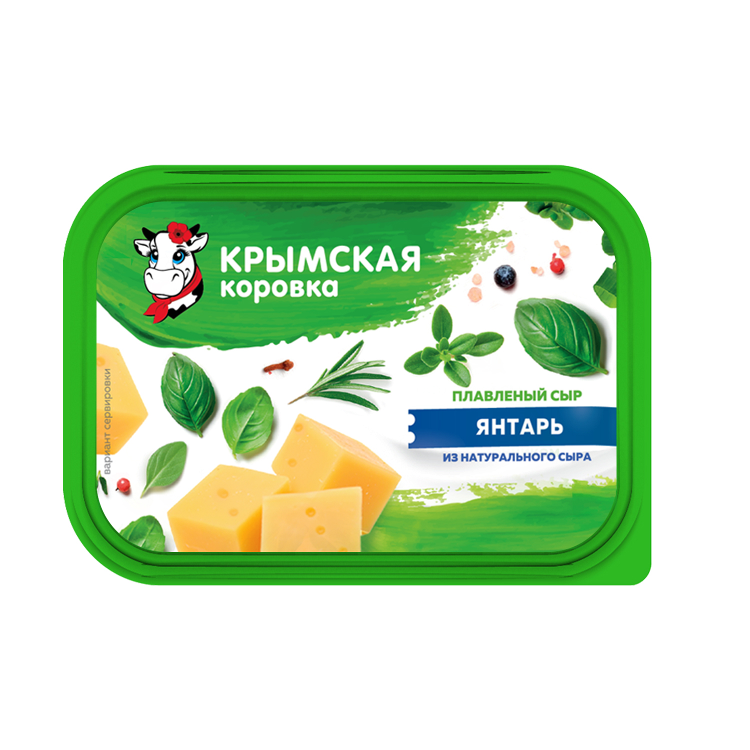Плавленый сыр Крымская коровка Янтарь 50% 380 г