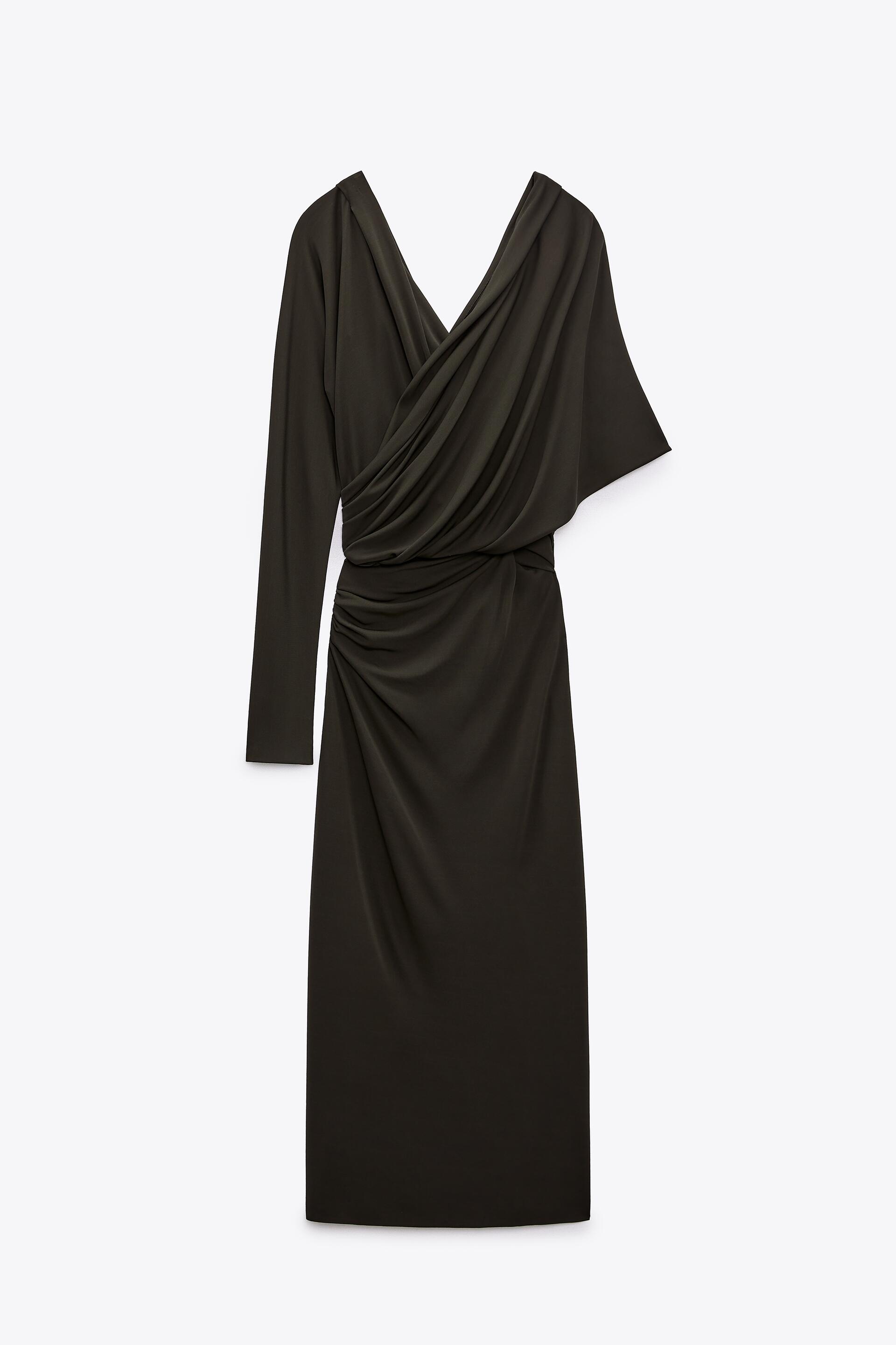 Платье женское ZARA 02093001 хаки XS (доставка из-за рубежа)
