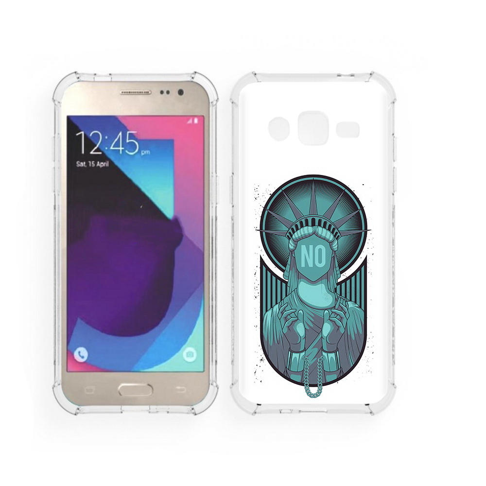 

Чехол MyPads Tocco для Samsung Galaxy J2 статуя свободы зеленый (PT226924.572.623), Прозрачный, Tocco