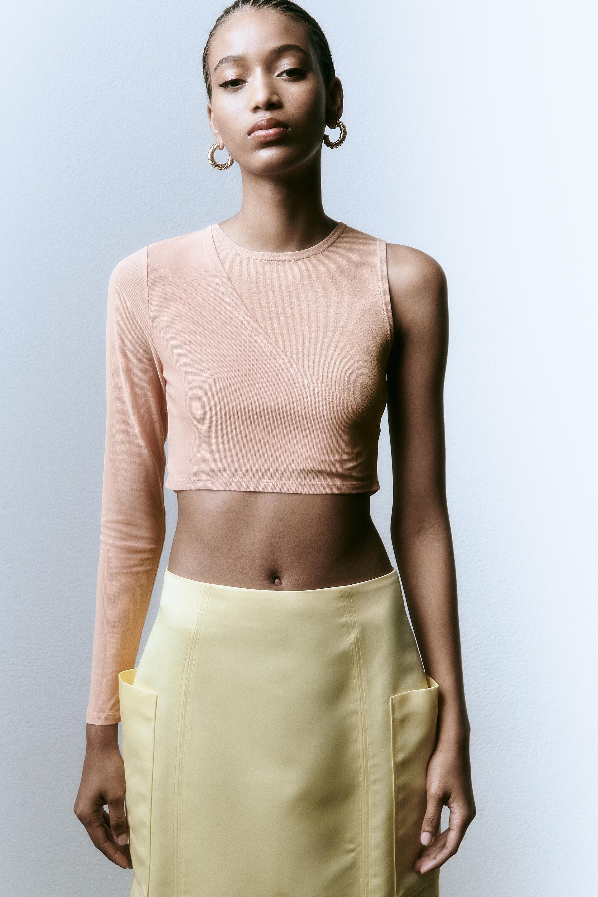 

Топ женский ZARA 02142112 розовый S (доставка из-за рубежа), 02142112