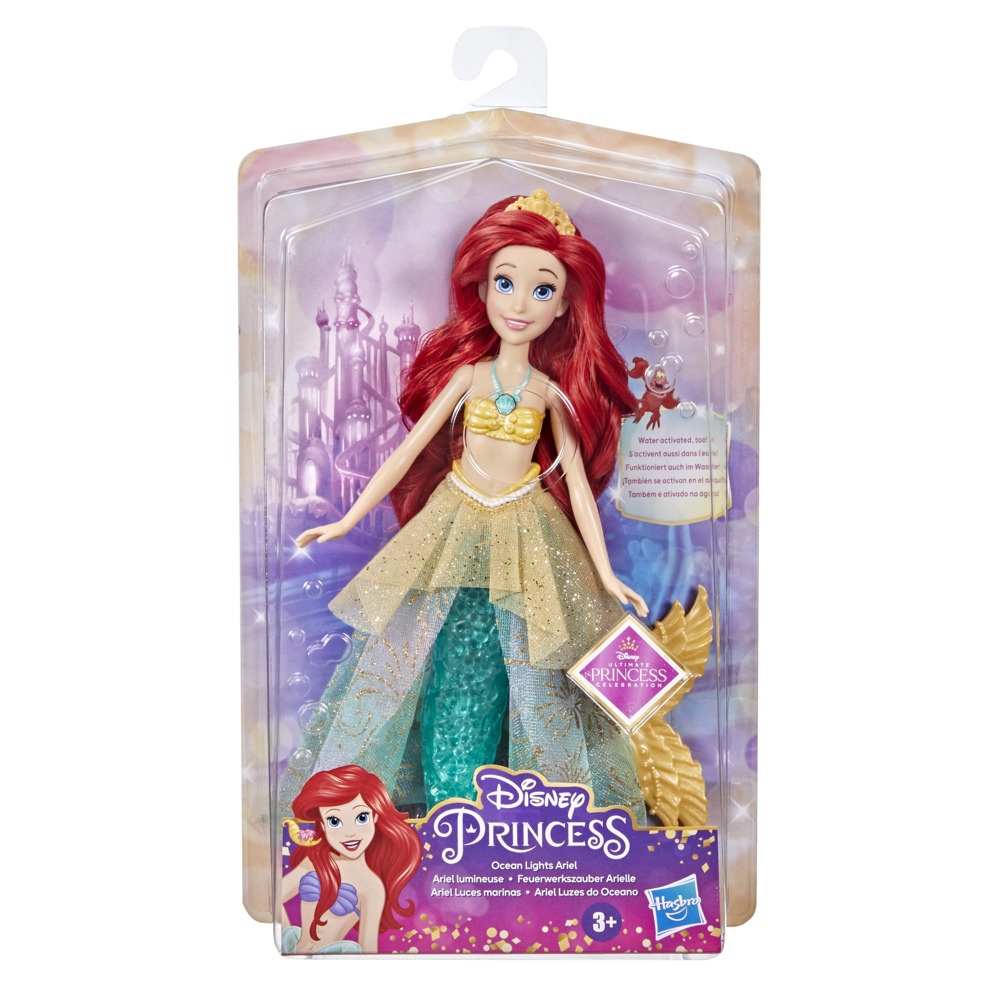 Светящаяся кукла Hasbro Ариэль в блестящем платье 30 см, Ocean Lights Ariel