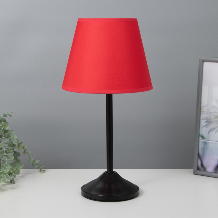 

Лампа настольная "Элеонора" 1х15Вт Е27 черный/красный 22х22х42см, Собственное производство