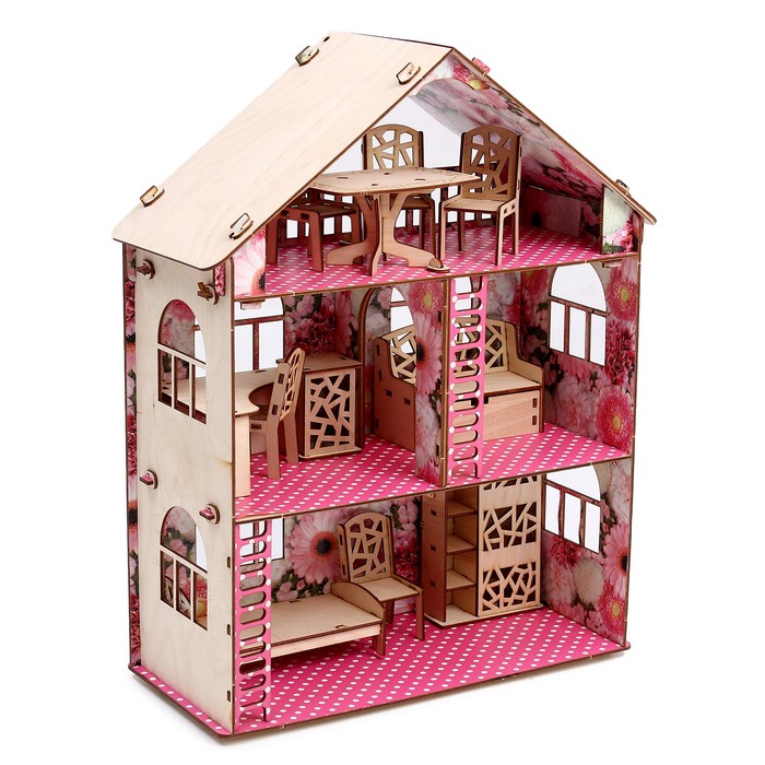 

Конструктор Polly Домик для кукол с мебелью