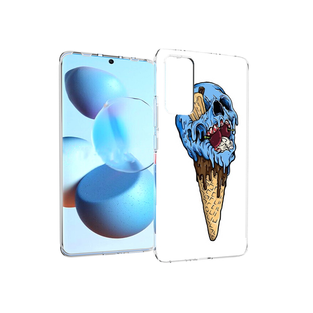 

Чехол MyPads Tocco для Xiaomi Mi Civi мороженное череп (PT172370.274.484), Прозрачный, Tocco