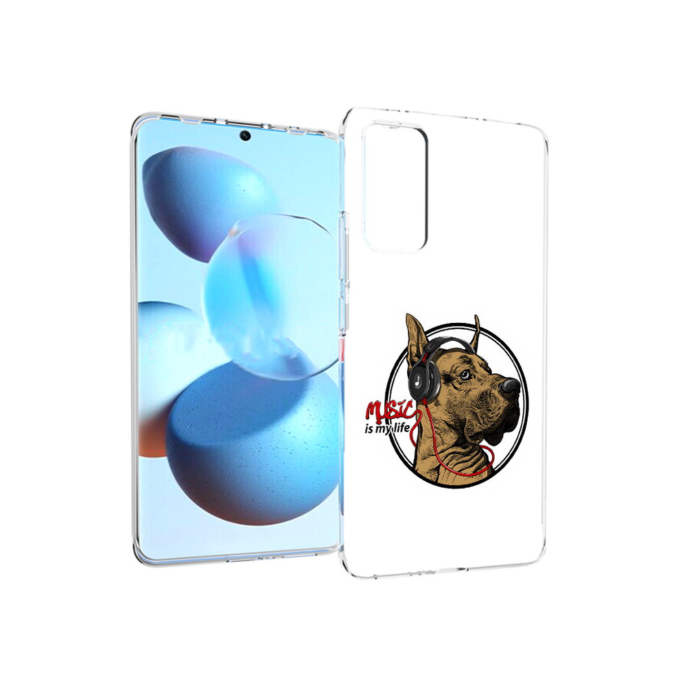 

Чехол MyPads Tocco для Xiaomi Mi Civi музыкальная собака (PT172370.274.490), Прозрачный, Tocco
