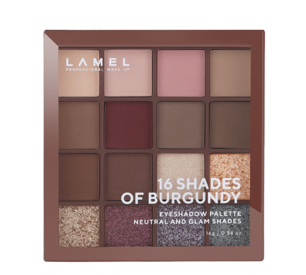 фото Тени для век 16 lamel shades of burgundy тон 16-4 lamel professional