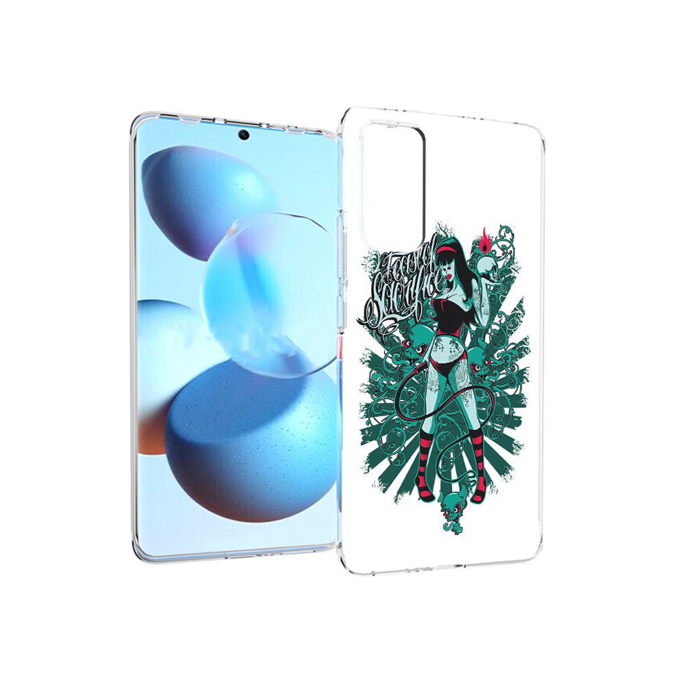 

Чехол MyPads Tocco для Xiaomi Mi Civi нарисованная девушка в татуировках, Прозрачный, Tocco