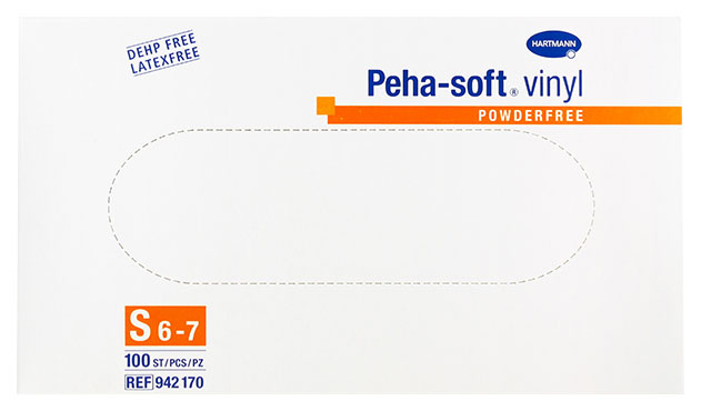 Перчатки виниловые Hartmann Peha-Soft нестерильные прозрачные M 100 шт.  - купить со скидкой
