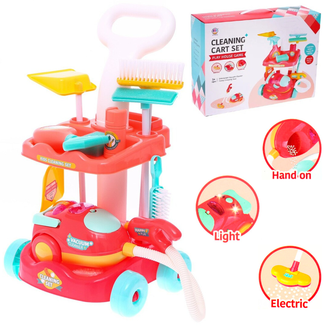 фото Игровой набор для уборки playsmart с аксессуарами cleaning cart set 110627