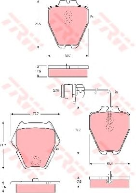 

Колодки тормозные TRW GDB1371
