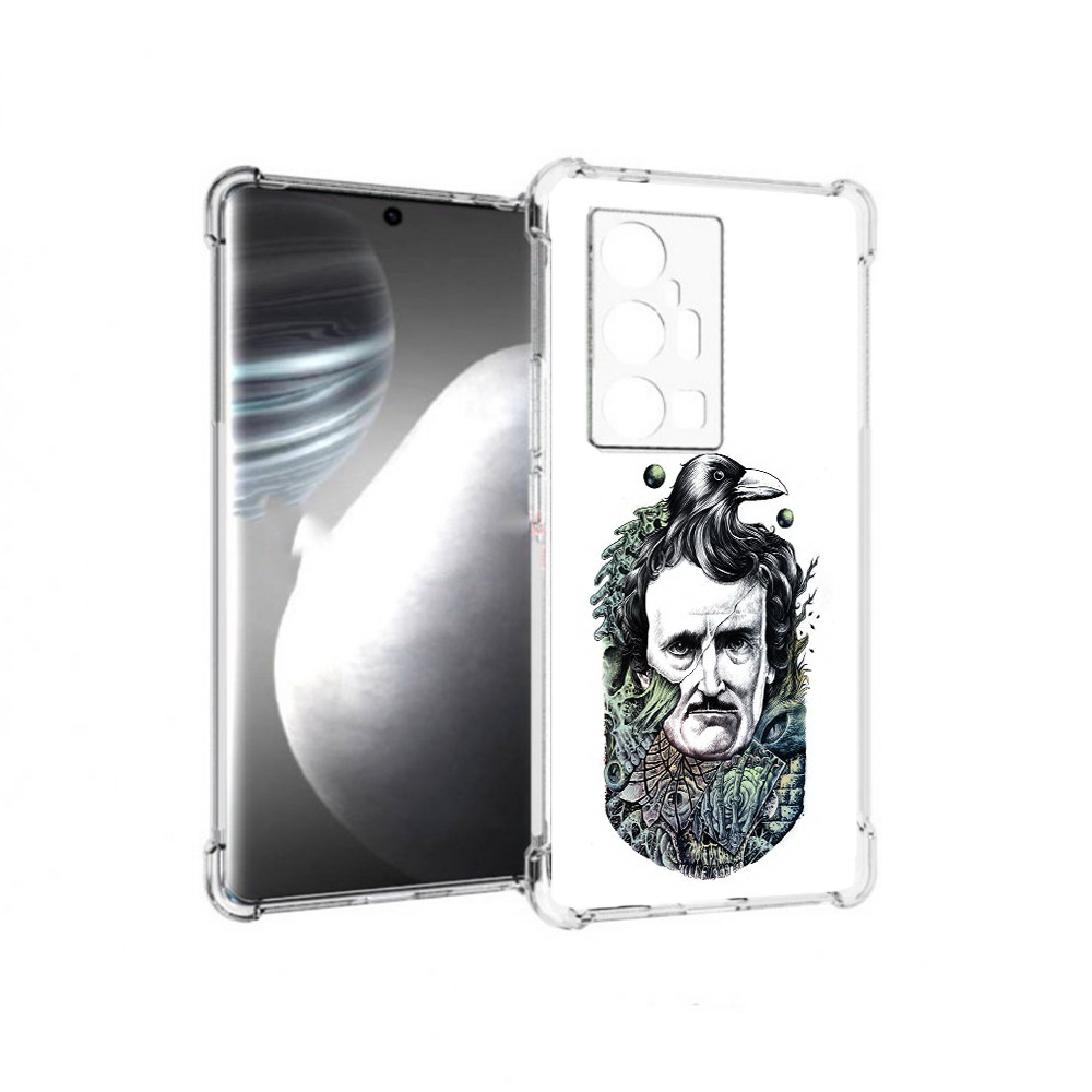 

Чехол MyPads Tocco для Vivo X7 Pro Эдгар Аллан с вороном (PT227071.403.203), Прозрачный, Tocco