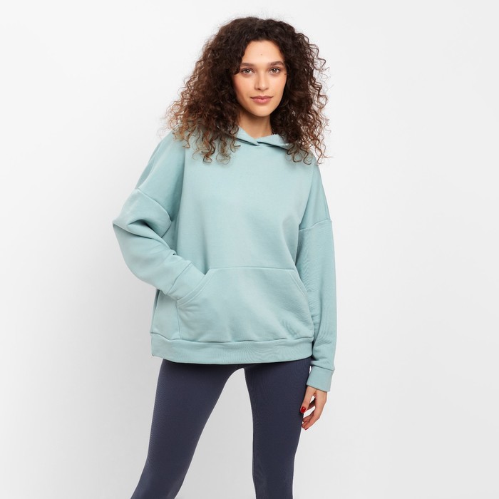Худи женское MINAKU 000596112 бирюзовое 48, 50 RU