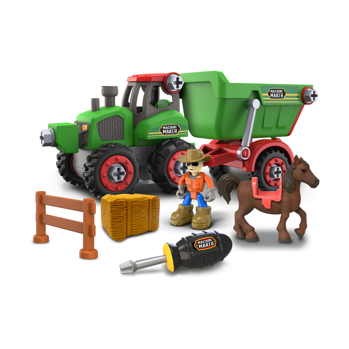 Набор NIKKO Farm Трактор прицеп и аксессуары машинка конструктор nikko farm vehicles комбайн