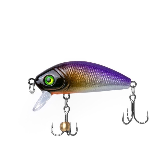

Воблер PREMIER Real Minnow 44, 44 мм, 3.8 г, минноу, тонущий (0.4-1.8 м), цвет 008, Черный;фиолетовый;золотистый;белый, Real Minnow
