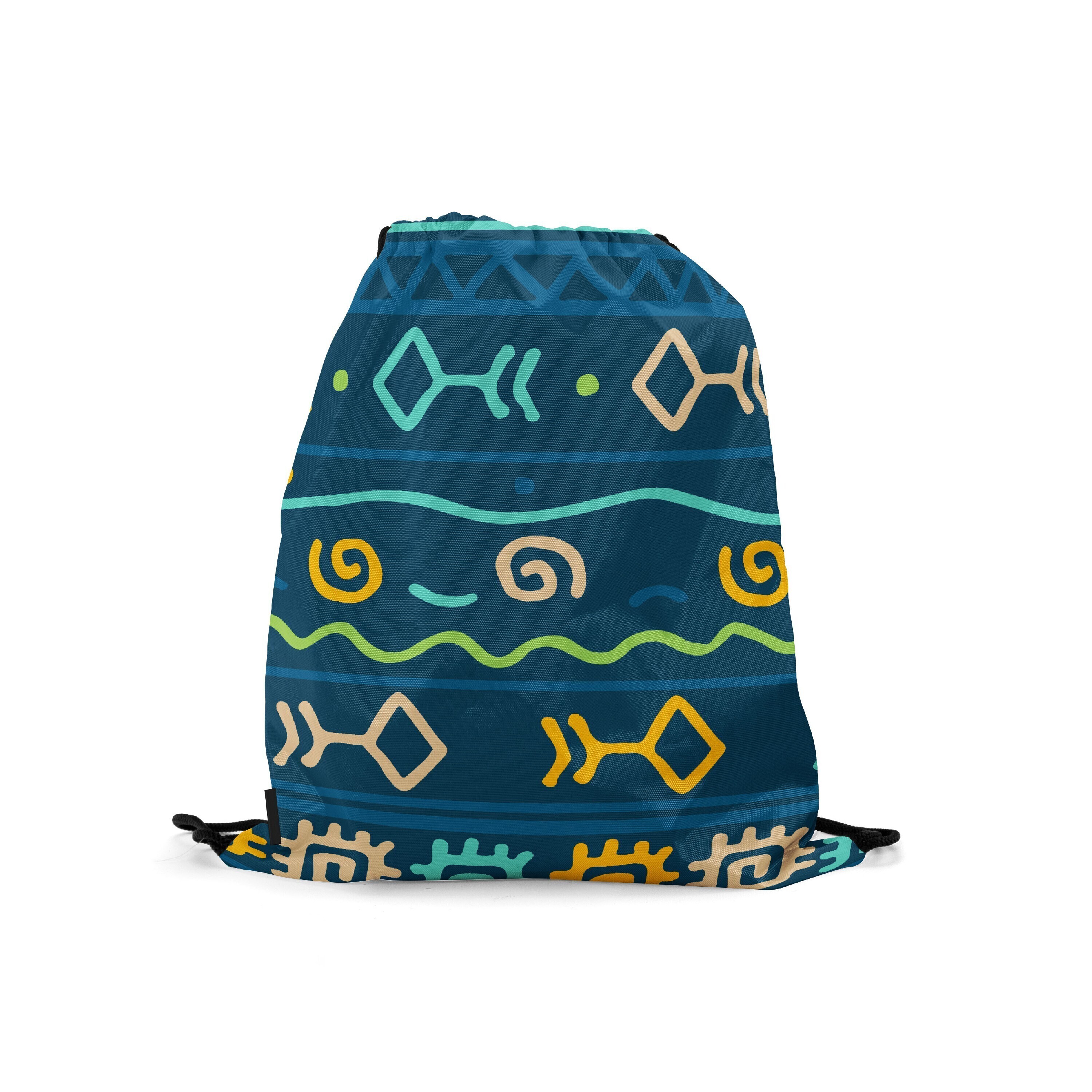 

Мешок-рюкзак для сменной обуви Burnettie TribalPattern08, Бирюзовый