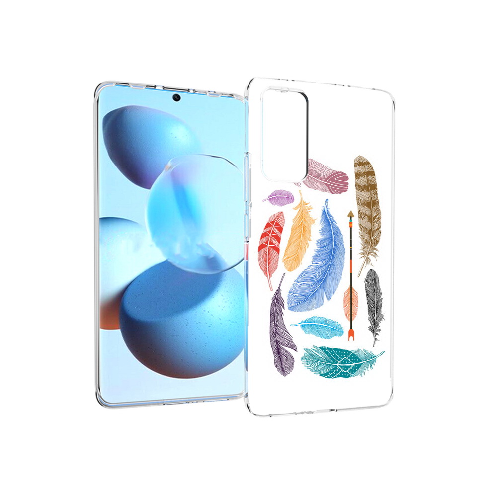 

Чехол MyPads Tocco для Xiaomi Mi Civi разноцветные перья (PT172370.274.572), Прозрачный, Tocco