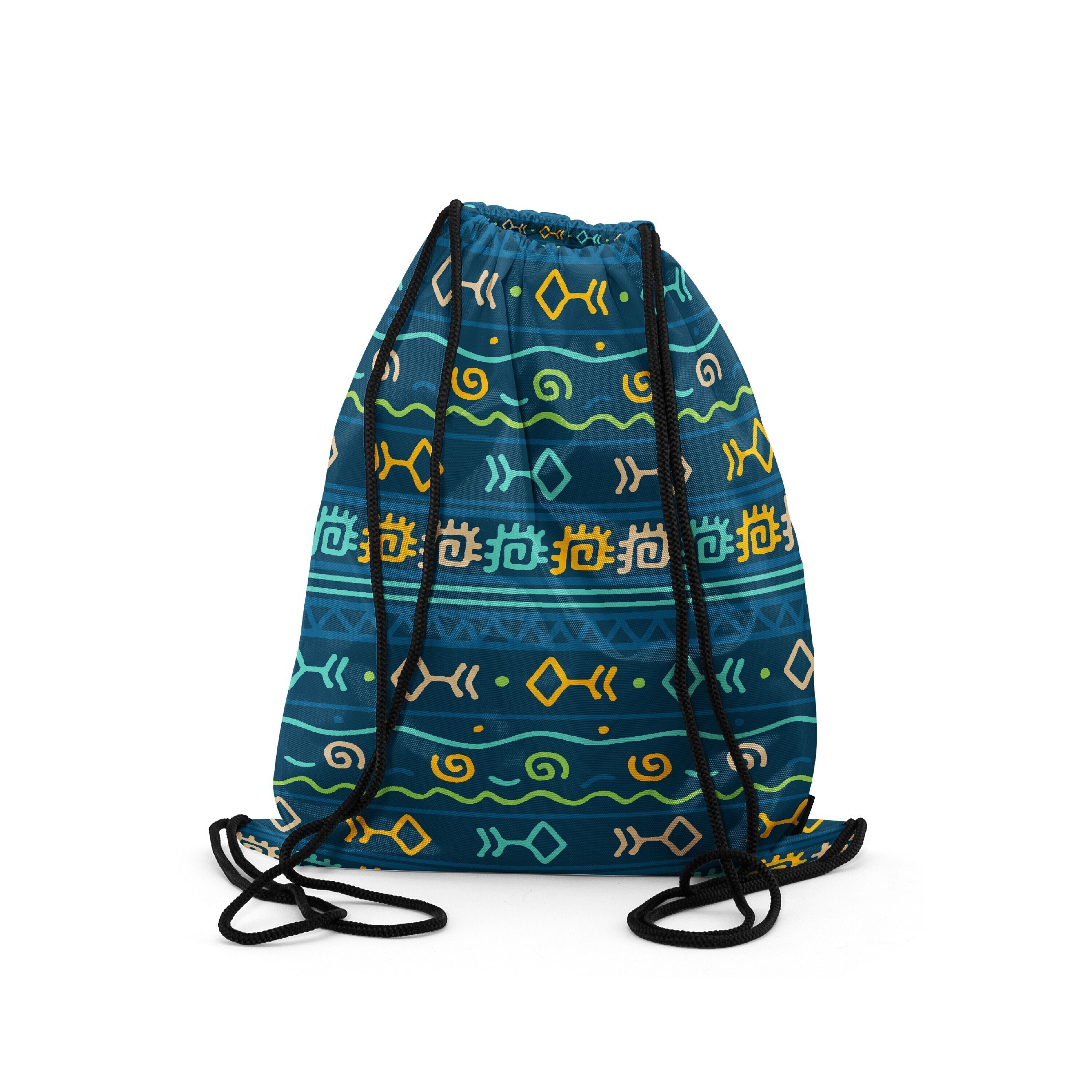 

Мешок-рюкзак для сменной обуви Burnettie TribalPattern08Big, Бирюзовый