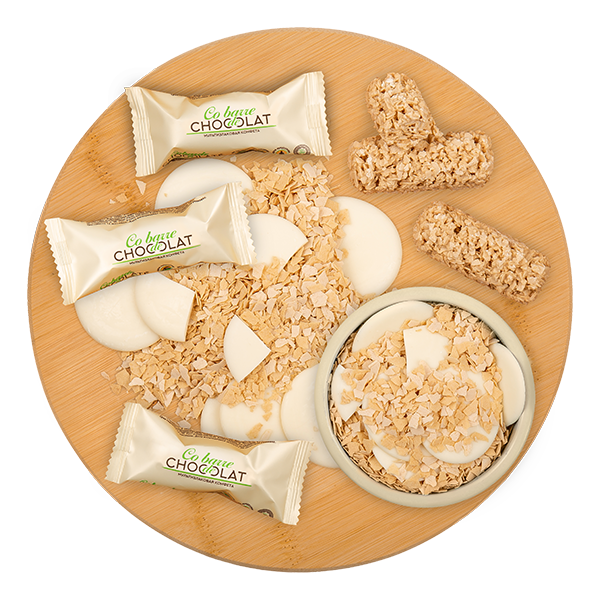 

Мультизлаковые конфеты Co barre de Chocolat с белой глазурью +-1 кг