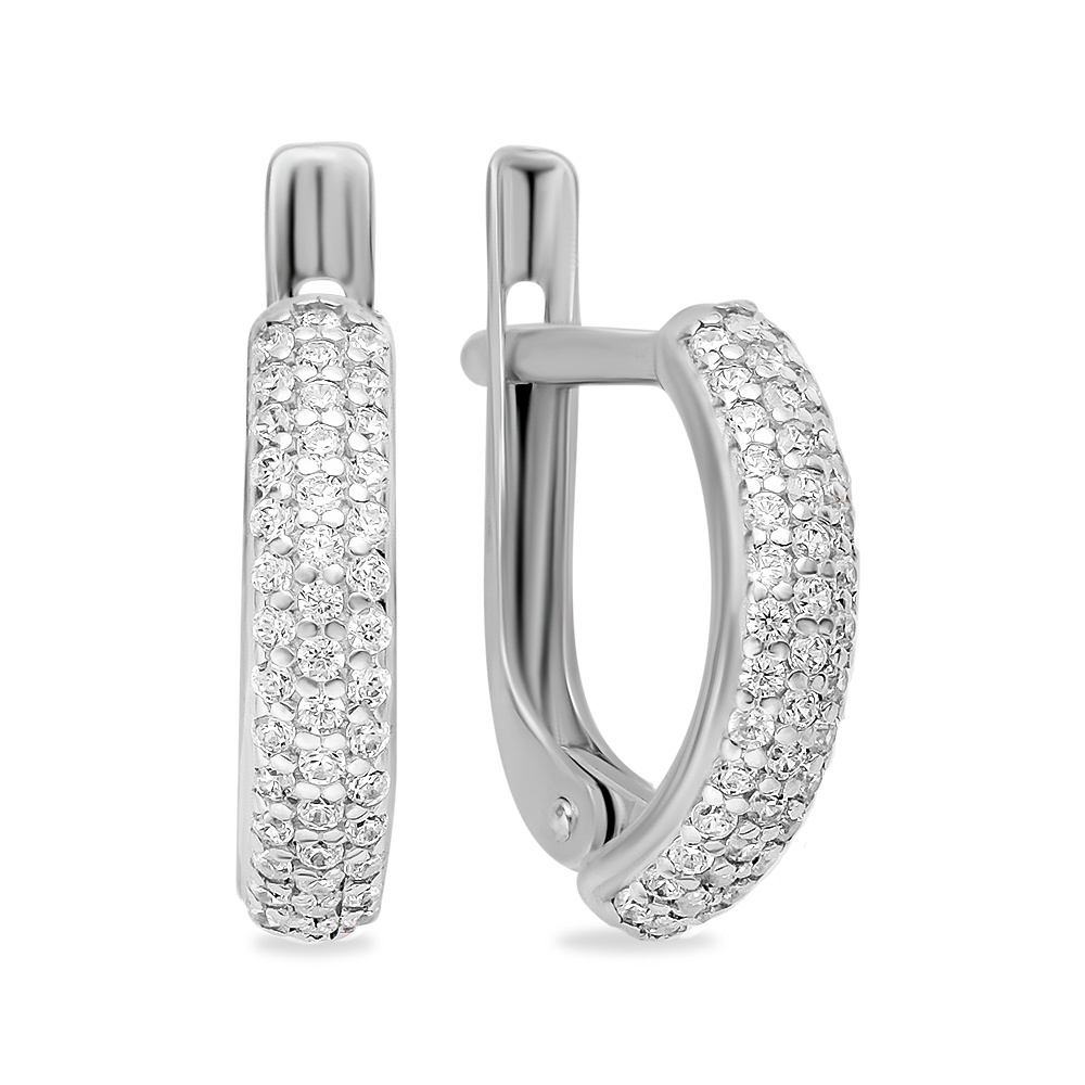 

Серьги из серебра 585Gold 702010863, фианит, 702010863
