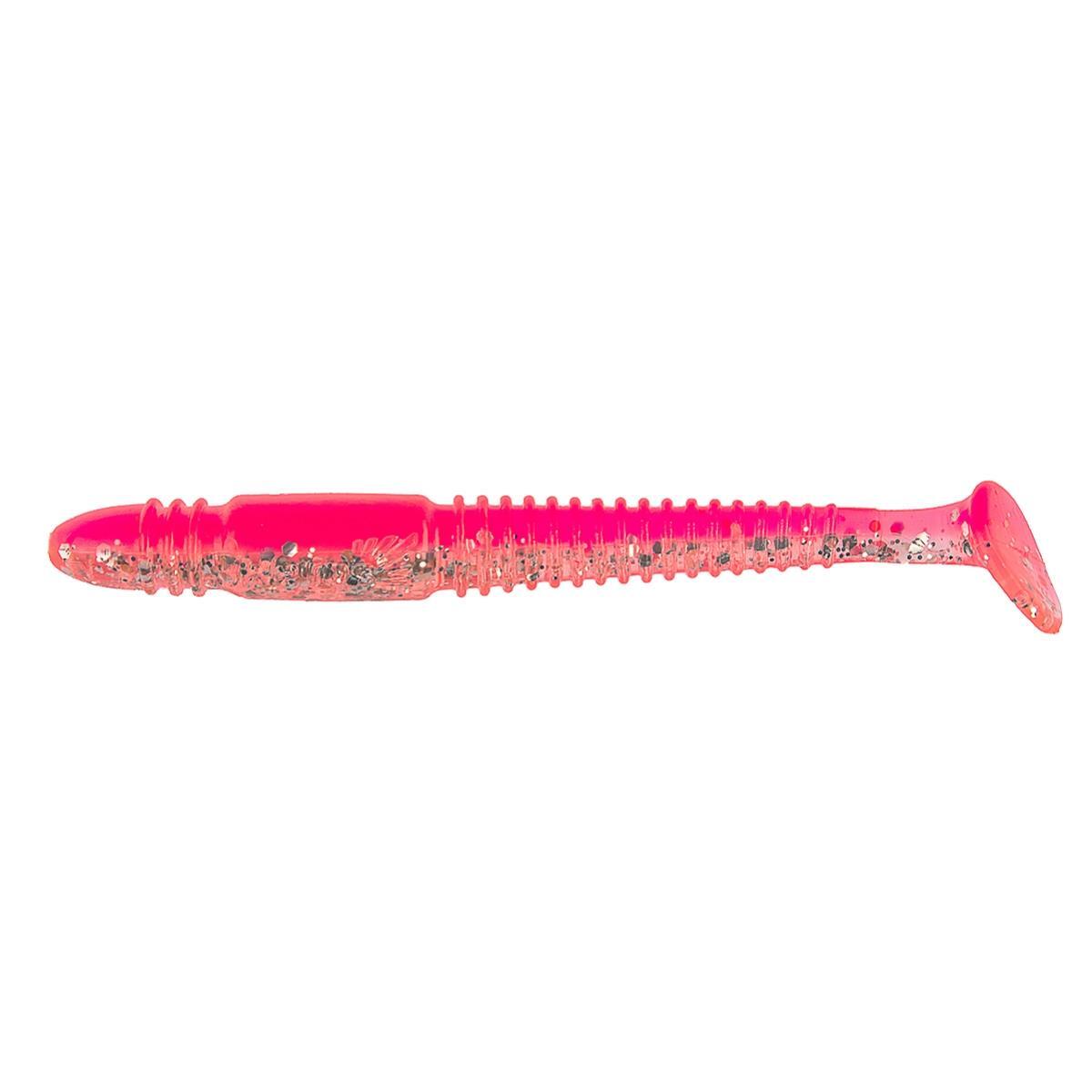 

Виброхвост Minoga 3,75"/9.5 см Silver Sparkles & Pink 5шт. (HS-17-035) Helios, Розовый;серебристый