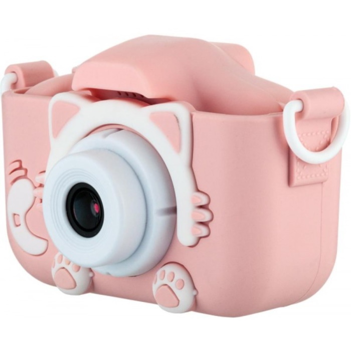 Детский цифровой фотоаппарат Kids Camera Котик Розовый cat1