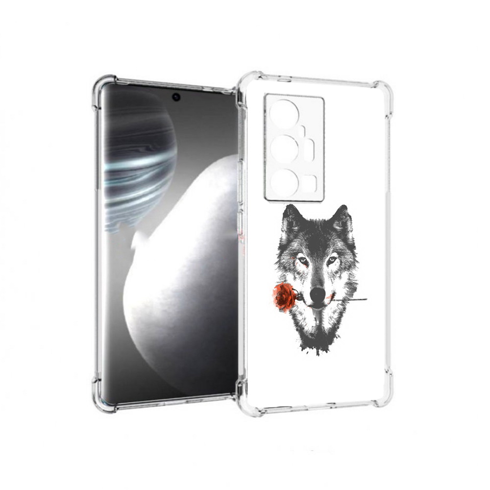 

Чехол MyPads Tocco для Vivo X7 Pro волк с розой (PT227071.403.270), Прозрачный, Tocco