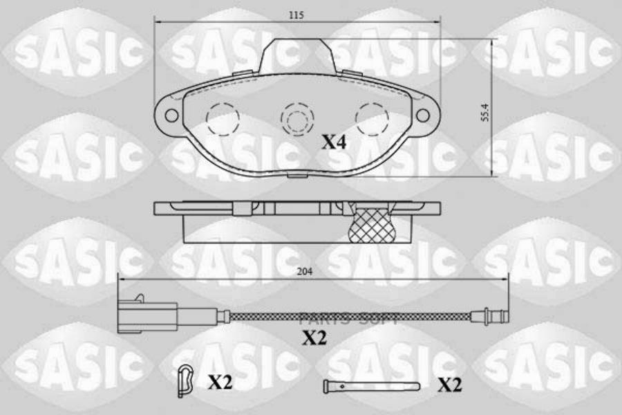 Колодки Тормозные Дисковые (Комплект) Sasic арт. 6216194