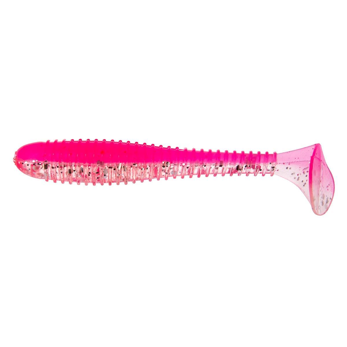 

Виброхвост несъедоб. Catcher 3,55"/9 см Silver Sparkles & Pink 100шт. (HS-2-035-N) Helios