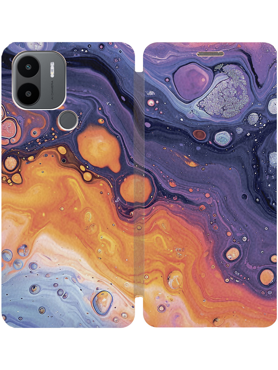 

Чехол-книжка на Xiaomi Redmi A1+/A2+, Poco C50/C51 с принтом золотой 816297, Золотистый;желтый;фиолетовый, 762092131