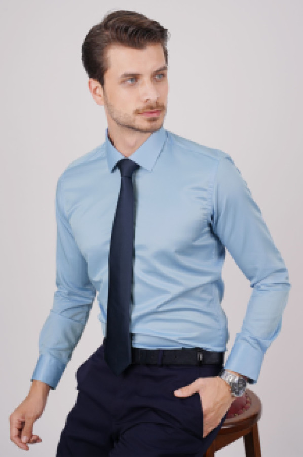 

Рубашка мужская Etikmen 229 голубая 2XL (доставка из-за рубежа), Голубой, 229
