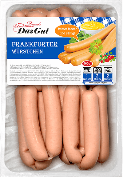 

Сосиски Das Gut Frankfurter Wurstchen 400 г