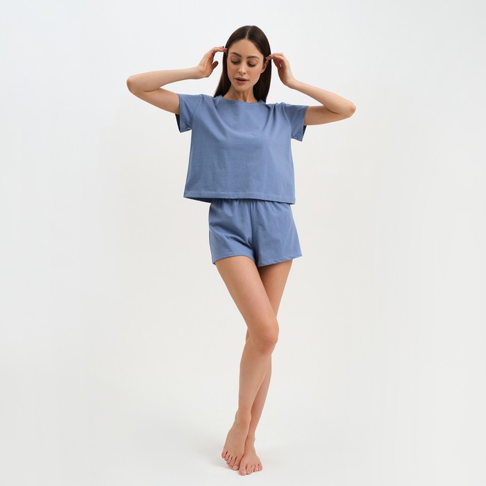 

Пижама женская KAFTAN Прюн голубая 44-46 RU, Голубой, Прюн