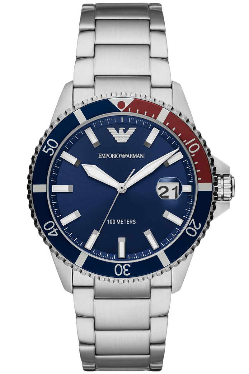 

Наручные часы мужские Emporio Armani Diver 42mm серебристые, Diver 42mm