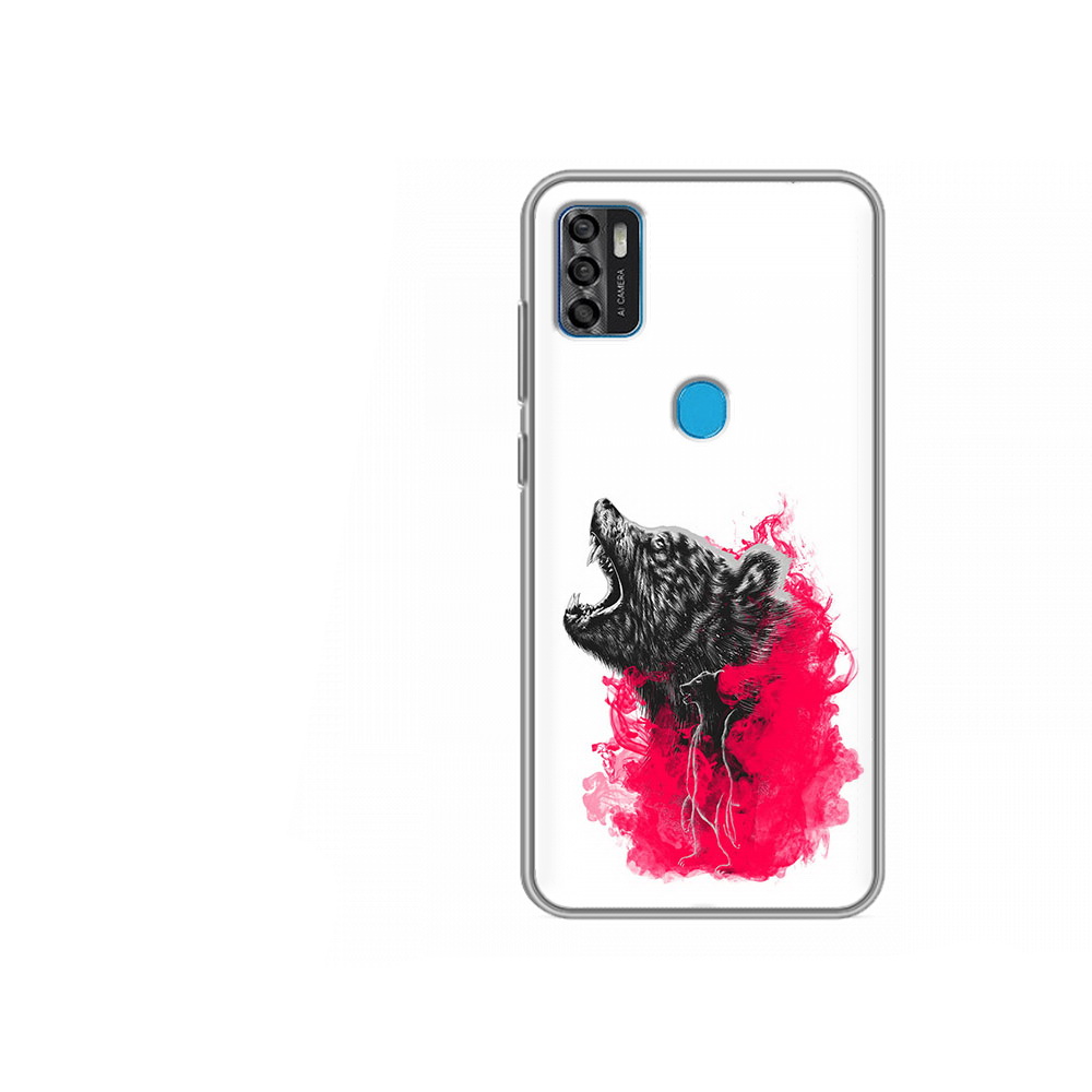 Чехол MyPads Tocco для ZTE Blade A7s 2020 медведь в дымке (PT158171.472.463)