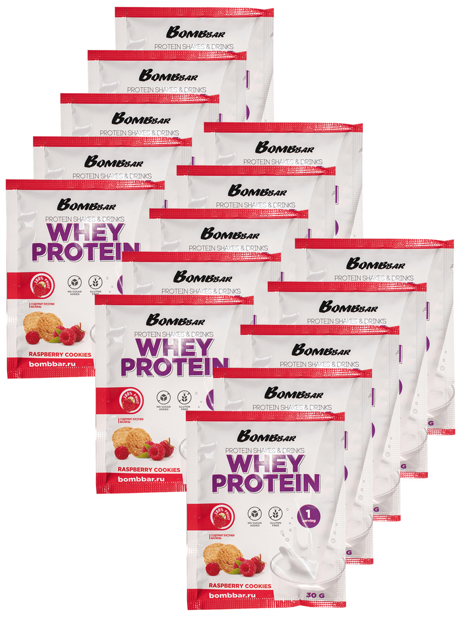 Протеин Bombbar порционный протеиновый коктейль Whey Protein (15шт по 30г)