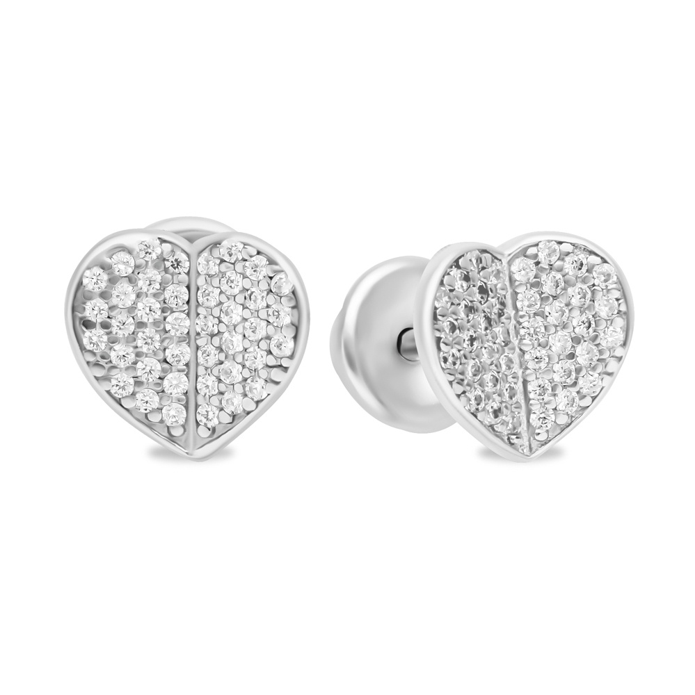 

Серьги пусеты из серебра 585Gold 702010886, фианит, 702010886