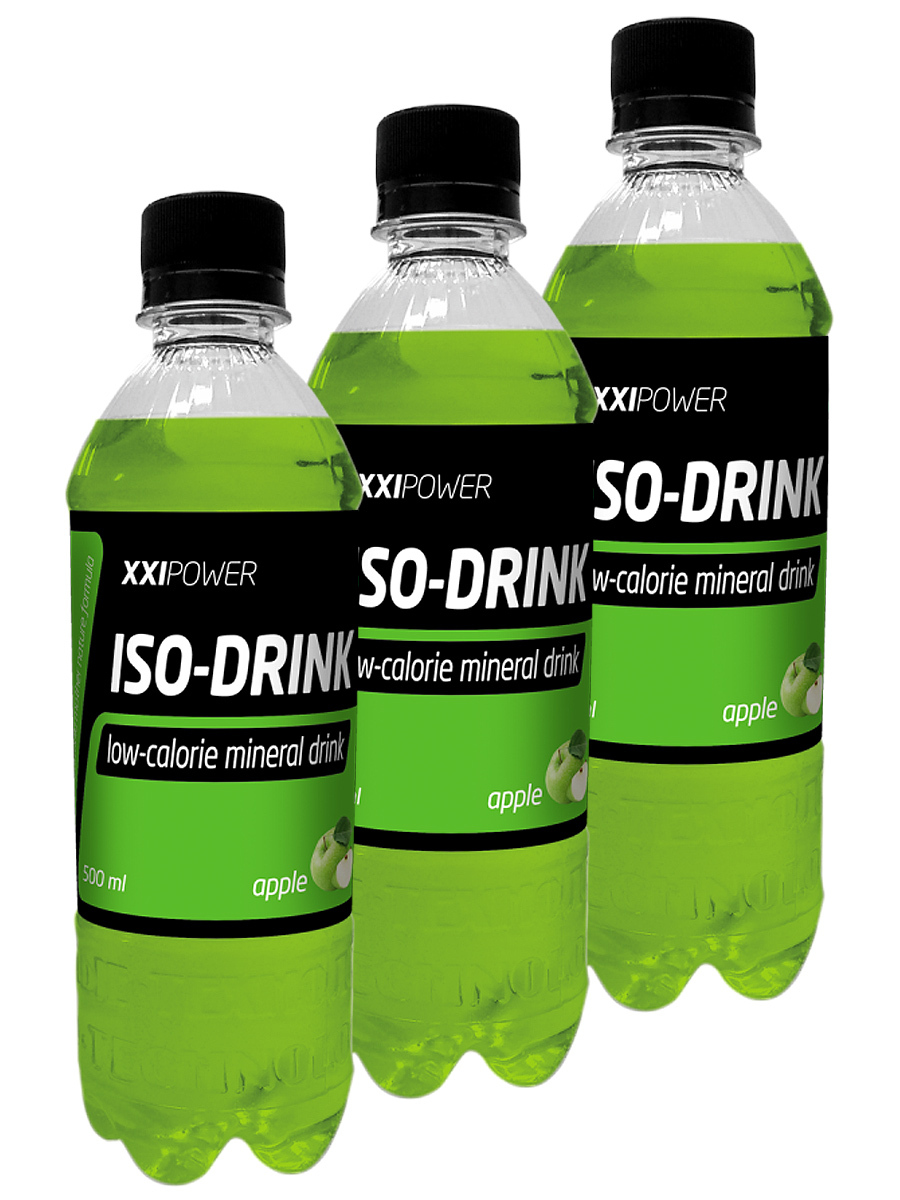 фото Спортивный напиток изотоник xxi iso-drink 3x0,5л (яблоко) xxi power