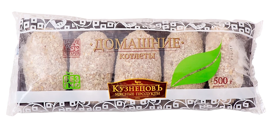 

Котлеты свино-говяжьи Кузнецовъ Домашние замороженные 500 г