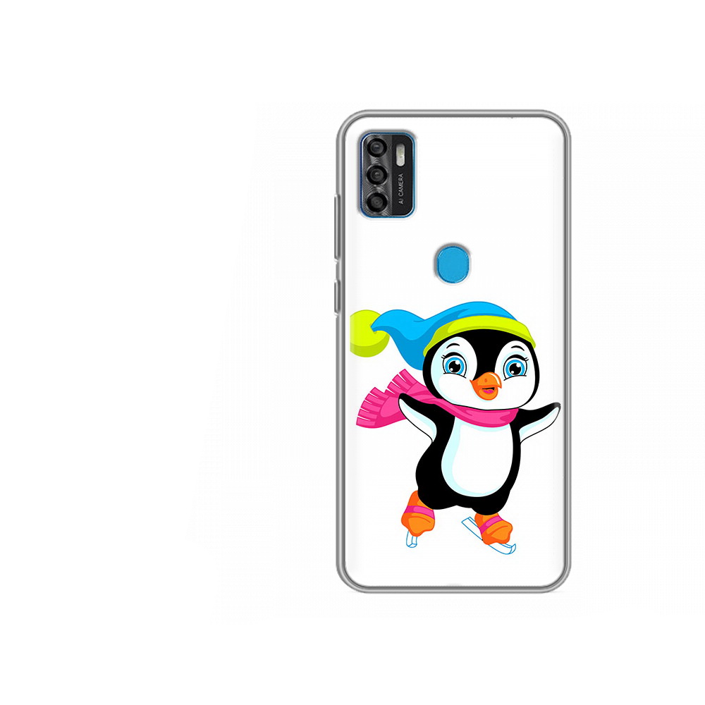 Чехол MyPads Tocco для ZTE Blade A7s 2020 пингвин на коньках (PT158171.472.540)
