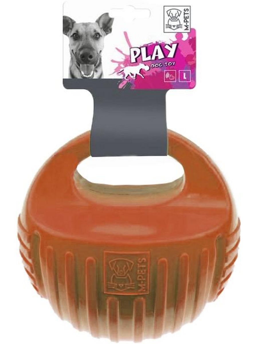 Игрушка для собак MPets Мяч-гиря оранжевый 7,7 см
