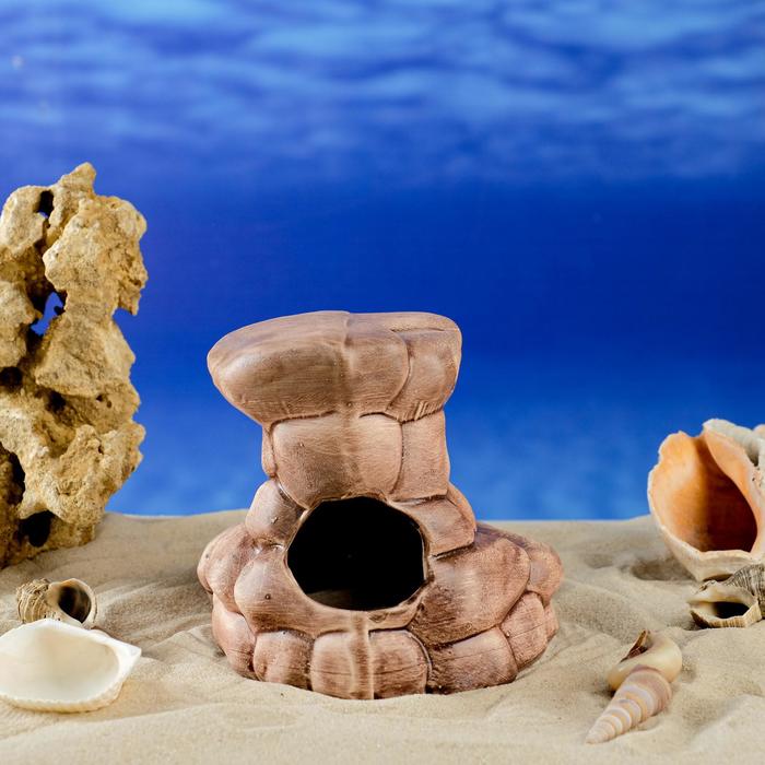 

Фигурка для аквариума Керамика ручной работы Развалины №87, коричневый, Развалины №87, коричневый