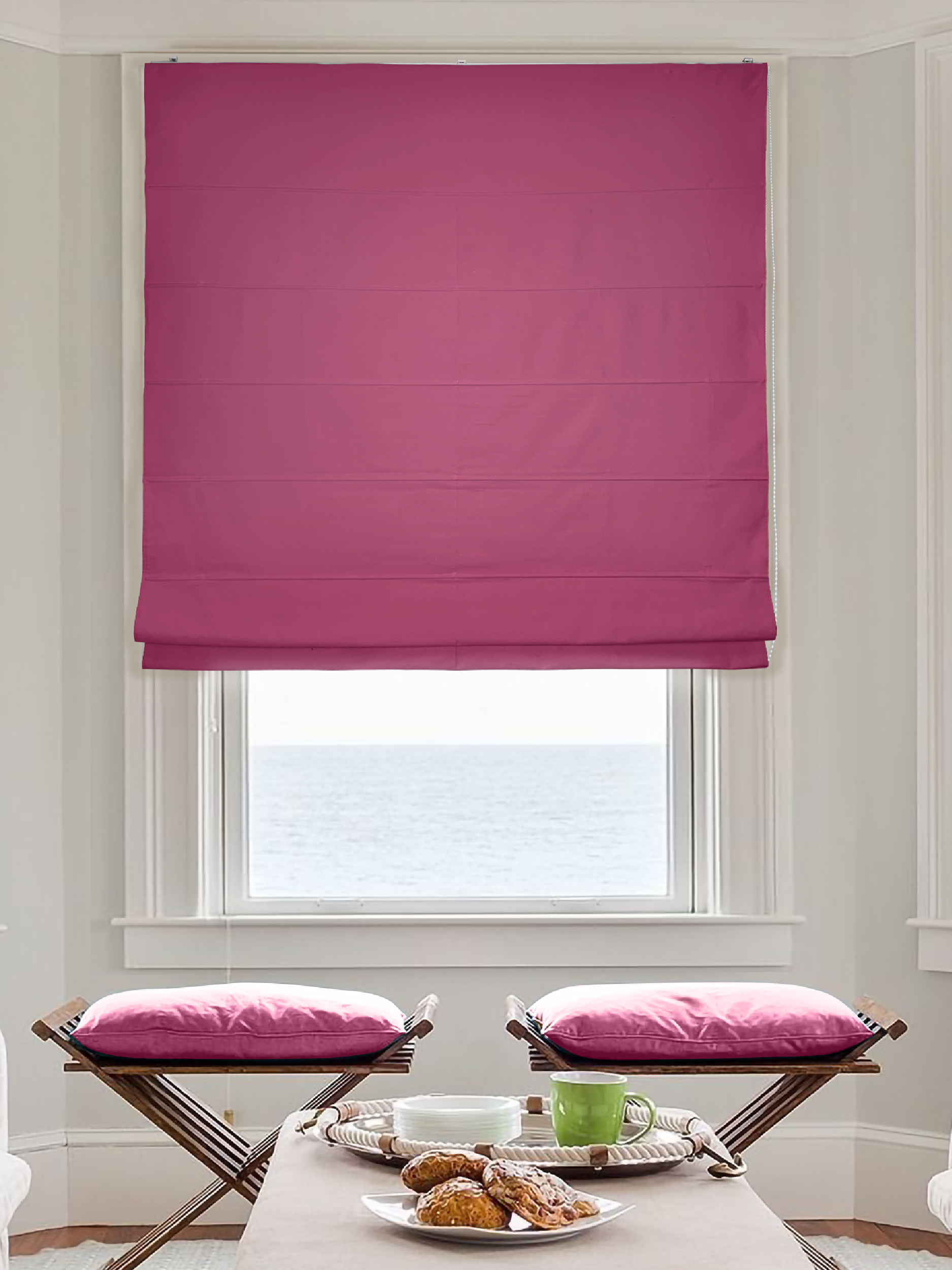 Римская штора Hosta бордовый цепочный механизм 100x160 см