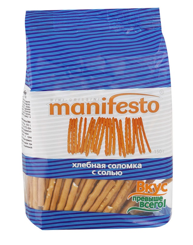 

Хлебная соломка Manifesto с солью 50 г