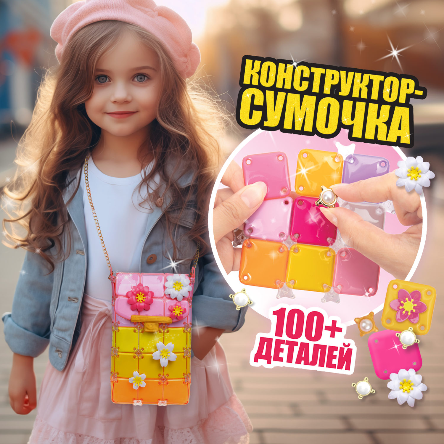 Набор 1 TOY для создания сумочки Summer Flower, в кор 24х26х6 см набордля создания сумочки 1toy sunrise в кор 30х26х6 см