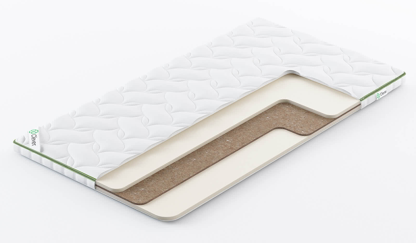 

Топпер Clever MemoTop Hard High 125x210, Белый;зеленый, Clever MemoTop Hard High