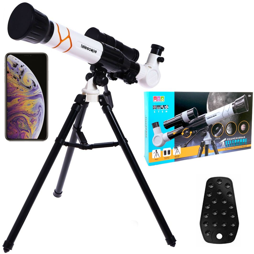 Телескоп детский Tongde три объектива, 20Х, 30Х, 40Х 110664 крышка flama fl 40 5mm для объектива 40 5 mm с веревочкой