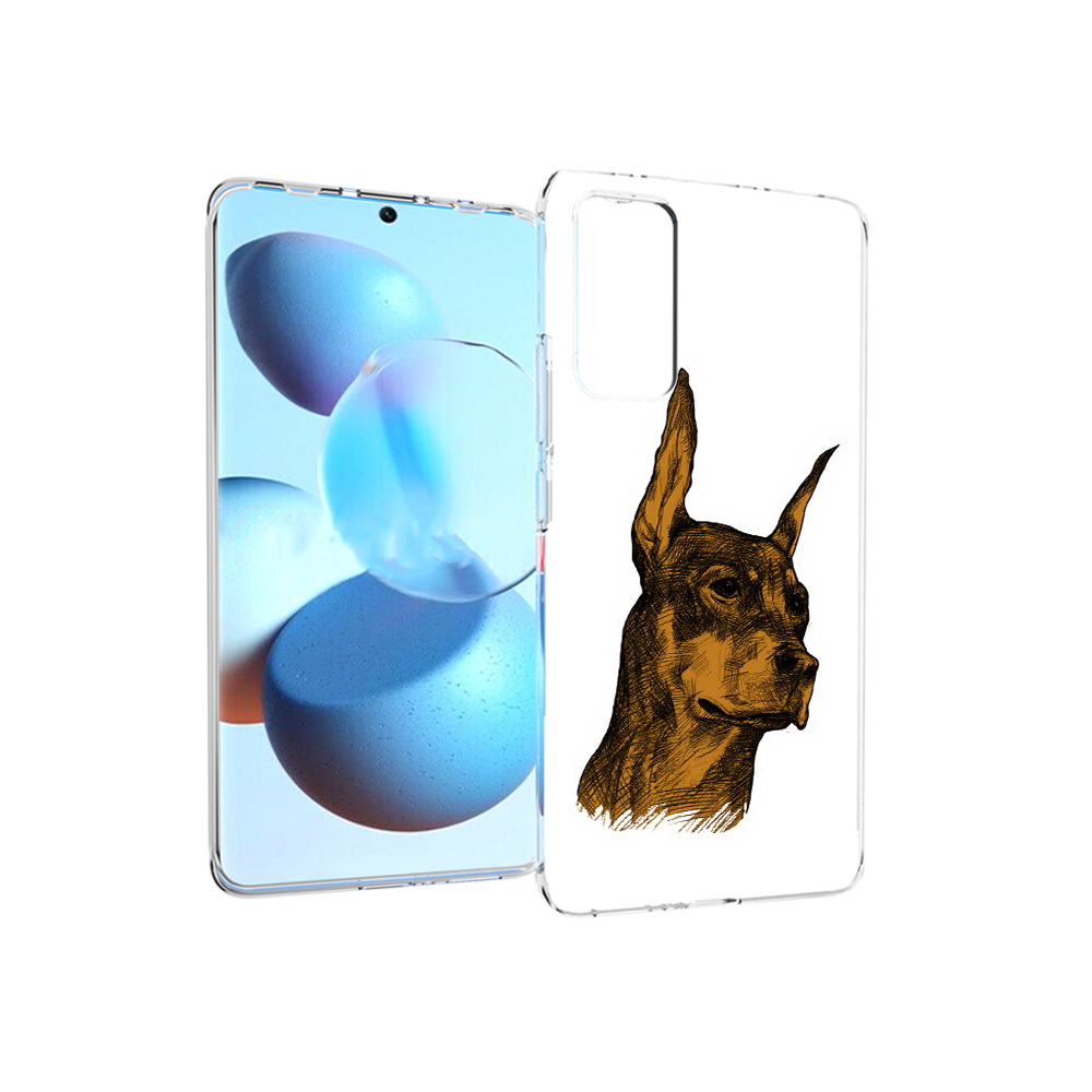 

Чехол MyPads Tocco для Xiaomi Mi Civi скетч доберман (PT172370.274.605), Прозрачный, Tocco