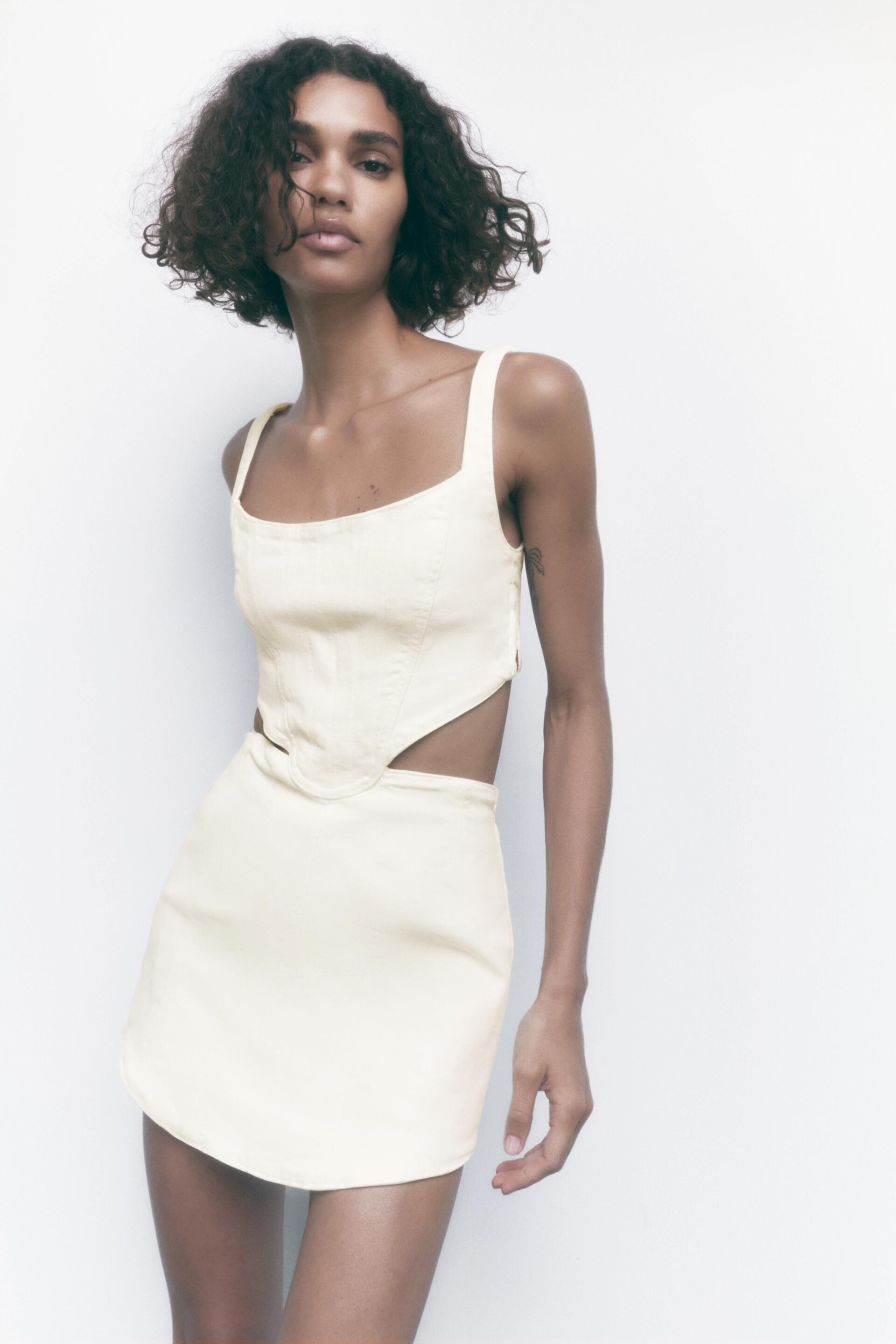 

Платье женское ZARA 02674200 белое S, 02674200