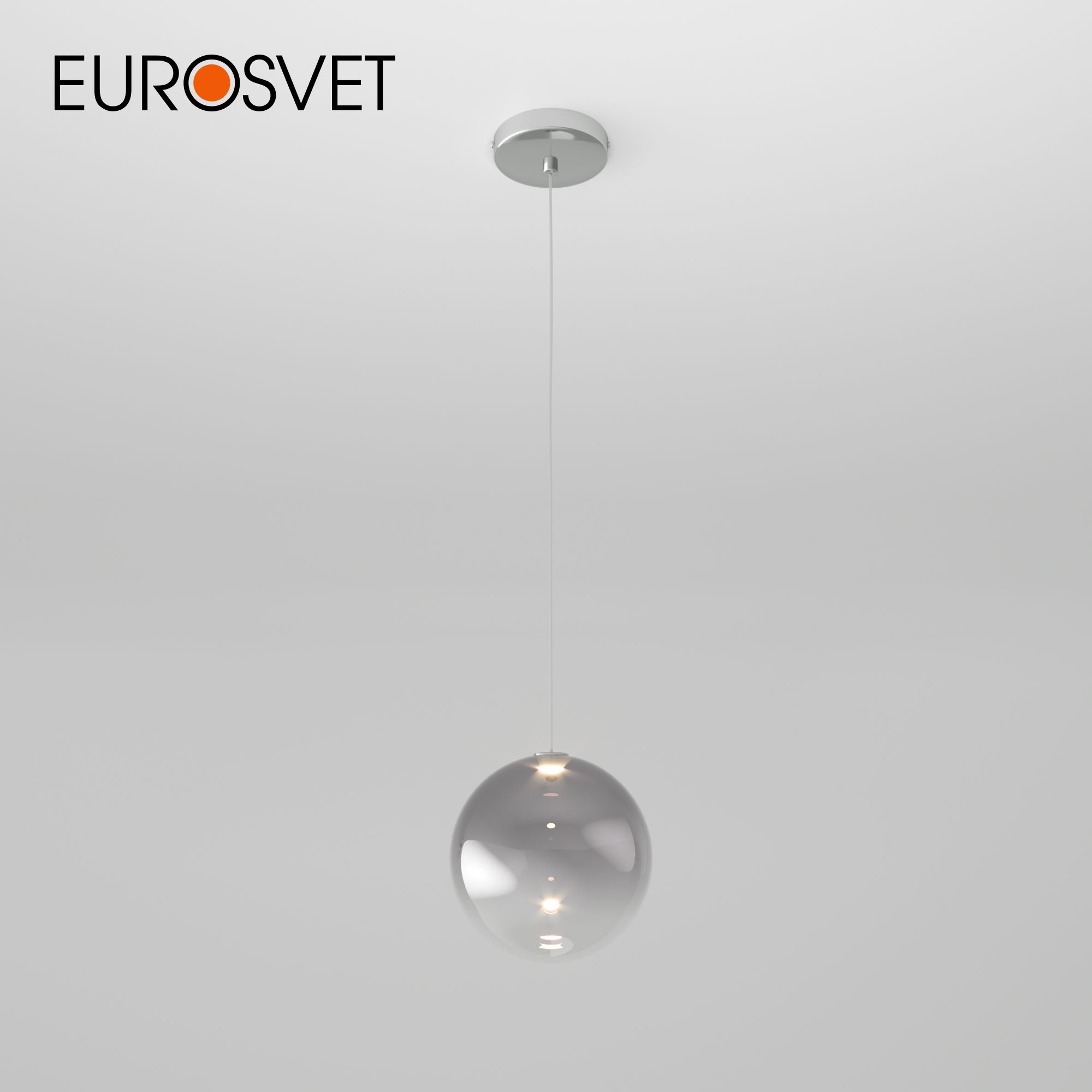 Подвесной светильник Eurosvet Wonder 50231/1 LED с дымчатым стеклянным плафоном 4200К